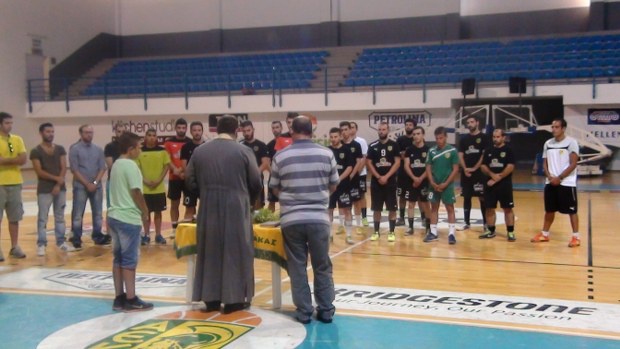 ΑΕΚ FUTSAL: Πραγματοποιήθηκε ο αγιασμός (δηλώσεις Πάμπου Χριστοφόρου)