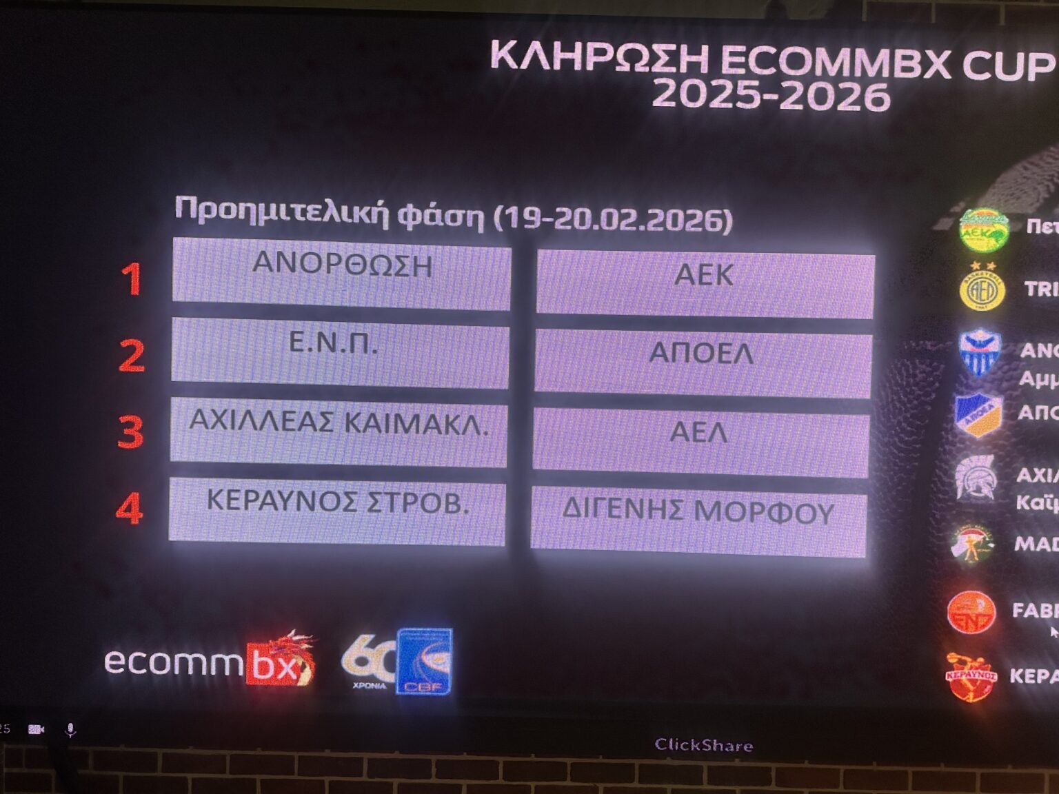 Πετρολίνα ΑΕΚ: Η κλήρωση του Κυπέλλου ECOMMBX 2026  
