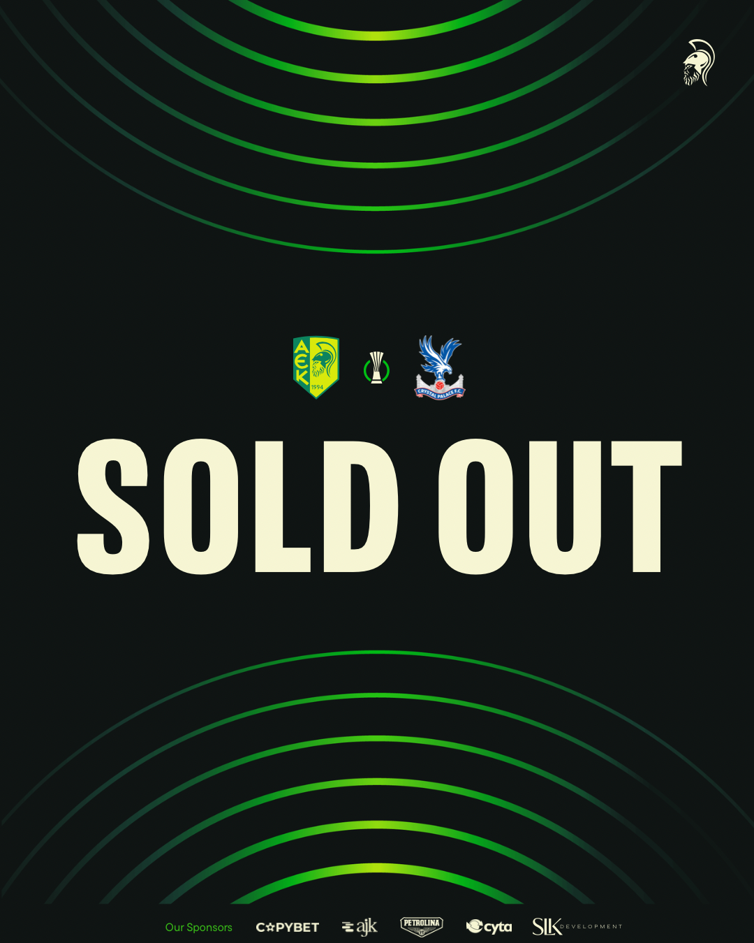 Τέλος τα εισιτήρια για τον αγώνα με την Crystal Palace