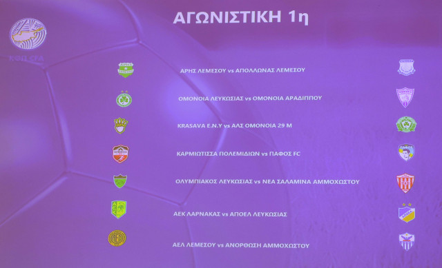 Πρεμιέρα με ΑΠΟΕΛ (το πρόγραμμα της πρώτης φάσης) 