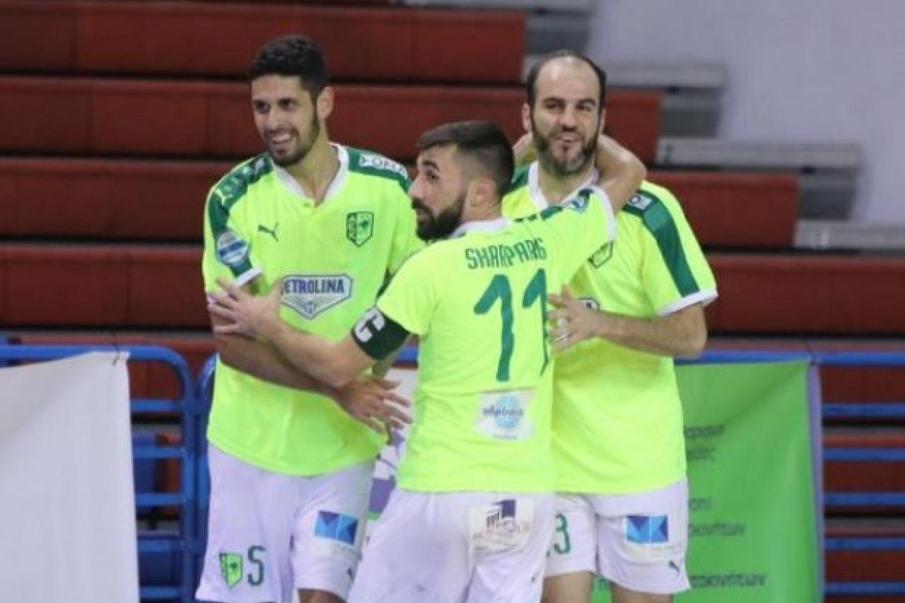 AEK FUTSAL: Πέρασε με επιβλητικό τρόπο και από το Παραλίμνι